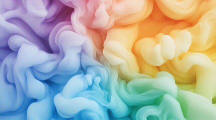 A high-speed close-up of paint mixing in water, colorful and mesmerizing abstract visuals