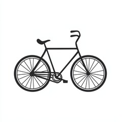 Fototapeta premium Simple Illustration of a Bicycle in Minimalist Style