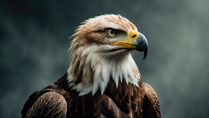 Fototapeta premium A majestic golden eagle depicted in portrait.