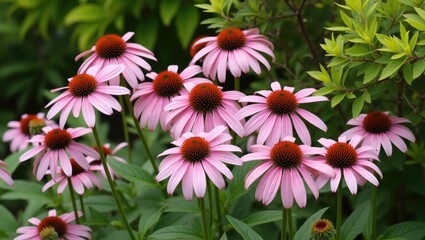 Fototapeta premium A pink Echinacea flowers, also known as Echinacea Purpurea, frequently referred to as Purple Coneflower.