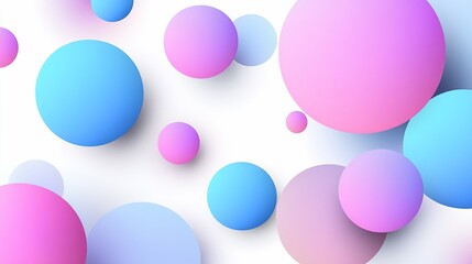 Abstract background of floating pastel colored circles