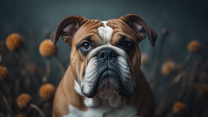 English bulldog image, a display of intelligence.