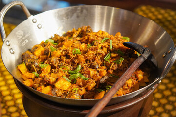 Traditional Indonesian dish, captured on March 12, 2025. A flavorful combination of rich spices and fresh ingredients, showcasing Indonesia’s authentic culinary heritage