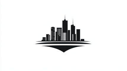 Fototapeta premium Cityscape skyline, urban landscape, business, modern architecture, design, background, illustration