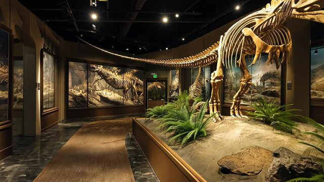 Dinosaur fossil prehistoric exhibition museum paleontology tyrannosaurus rex jurassic