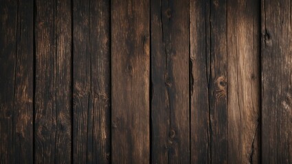Naklejka premium Old brown rustic dark grunge wooden texture - wood background header.