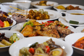 Traditional Indonesian dish, captured on March 12, 2025. A flavorful combination of rich spices and fresh ingredients, showcasing Indonesia’s authentic culinary heritage