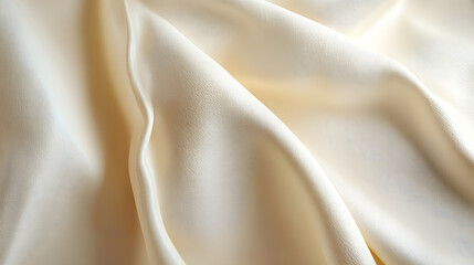 Obraz premium Luxurious Cream Silk Drape Elegant Fabric Texture Background