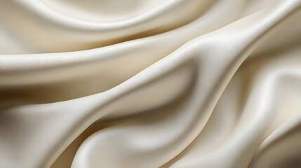Obraz premium Luxurious Cream Silk Drape Elegant Fabric Texture Background
