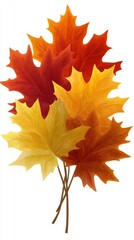 Vibrant Autumn Maple Leaves: A Symbol of Change and Renewal