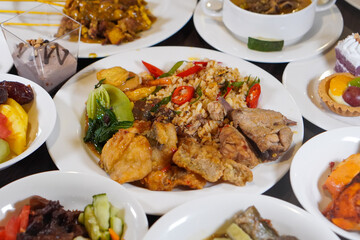 Traditional Indonesian dish, captured on March 12, 2025. A flavorful combination of rich spices and fresh ingredients, showcasing Indonesia’s authentic culinary heritage