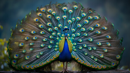 Peacock with Open Feathers