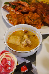 Traditional Indonesian dish, captured on March 12, 2025. A flavorful combination of rich spices and fresh ingredients, showcasing Indonesia’s authentic culinary heritage