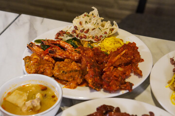Traditional Indonesian dish, captured on March 12, 2025. A flavorful combination of rich spices and fresh ingredients, showcasing Indonesia’s authentic culinary heritage