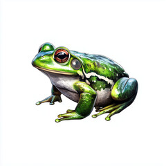 Obraz premium Realistic Green Frog Illustration