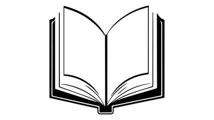 opened book simple shape vector illustration