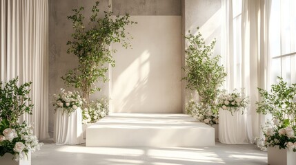 Minimalist budget decorations with clean designs, neutral tones, and simple greenery accents