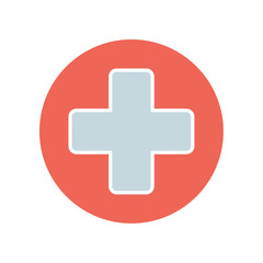 Icon a cross, isolated against a clean background.