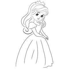 black and white line princess all variant activity. playing football, picking apples, playing music tools, playing badminton. worksheet coloring page