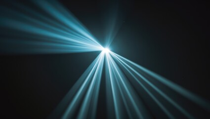 projector light beams in the darkness