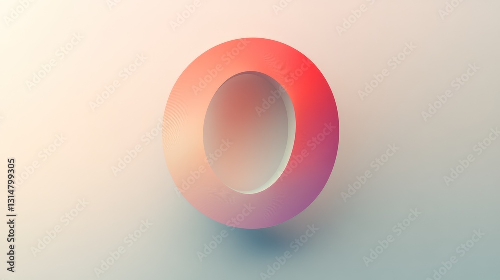 Fototapete minimalist custom greeting with soft gradients, bold numbers, and a simple personalized touch