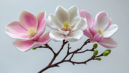 Fototapeta premium decoration of pink magnolia flowers