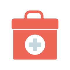 Icon a first aid kit, isolated against a clean background.