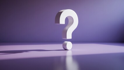 Question mark on dark background wall