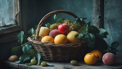 basket of organic fruit