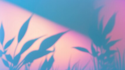 Naklejka premium Bright flare of light in double exposure over surface with shadow of growing grass.