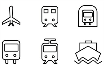Transportation icon in line style