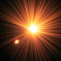 Fototapeta premium A mesmerizing burst of radiant light originating at the center of the image, radiating outwards in brilliant, intense rays