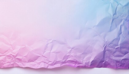 Fototapeta premium Colorful crumpled paper background with gradient shades from light blue to purple