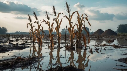 Devastating impacts of climate change and flooding on arable farmland