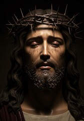 Jesus Christ with crown of thorns