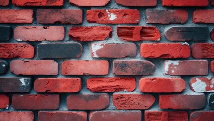 Aged red brick wall