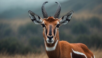 Fototapeta premium Portrait of a male antelope.
