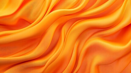 Fototapeta premium Vibrant orange polyester fabric texture