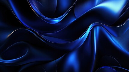 Obraz premium Abstract Blue Liquid Waves: A Deep Dive into Digital Art
