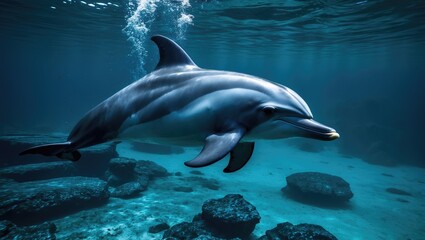 Obraz premium Underwater dolphin