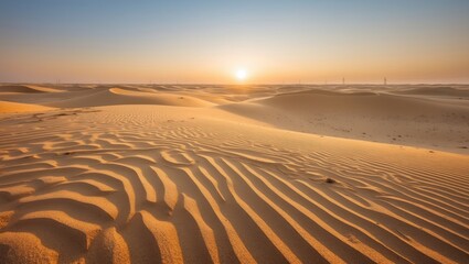 Naklejka premium Desert images, stunning sunset photograph, Sun, sand and desert from stories.