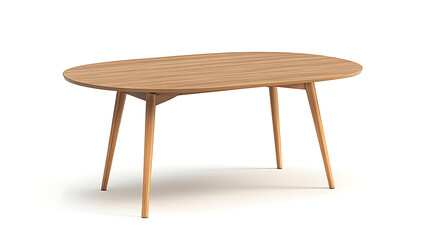 A wooden table with a brown top and legs