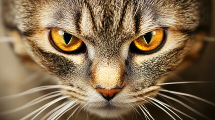 Fototapeta premium A cat stares at the camera