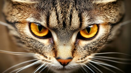 A cat stares at the camera