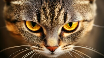 A cat stares at the camera