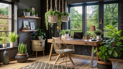 stylish-living-room-with-a-wooden-desk--cozy-chair