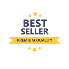 Best Seller Ribbon Badge sign design