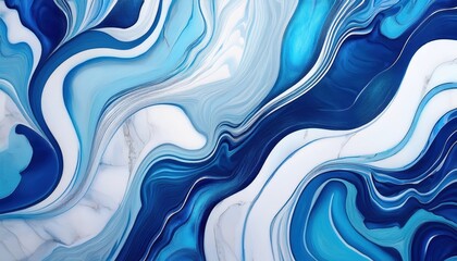 Intricate blue and white porcelain patterned design featuring fluid shapes and organic forms in an illustrative style perfect for any artistic project