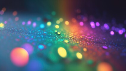 Blur colorful rainbow crystal light leaks on a backdrop. Defocused abstract multicolored retro film lens flare bokeh analog photo overlay or screen filter effect. Glow vintage prism hues.