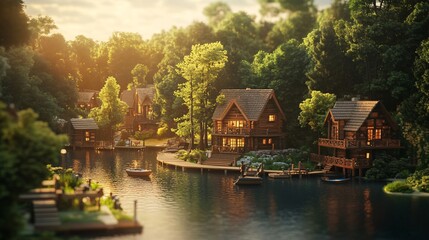 Fototapeta premium Exploring Charming Summer Village Life